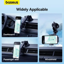 Купити Автотримач Baseus UltraControl Go Series Clamp-Type Phone Holder (Suction Cup Version) (C40361600111-00) - фото 11
