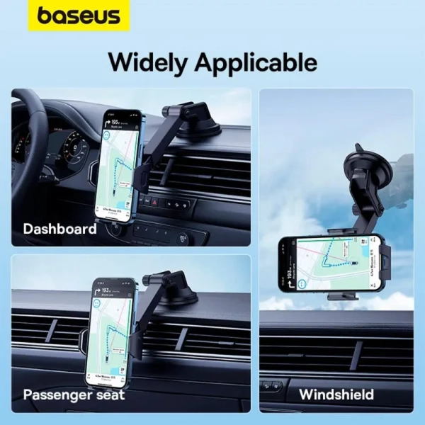 Купити Автотримач Baseus UltraControl Go Series Clamp-Type Phone Holder (Suction Cup Version) (C40361600111-00) - фото 11