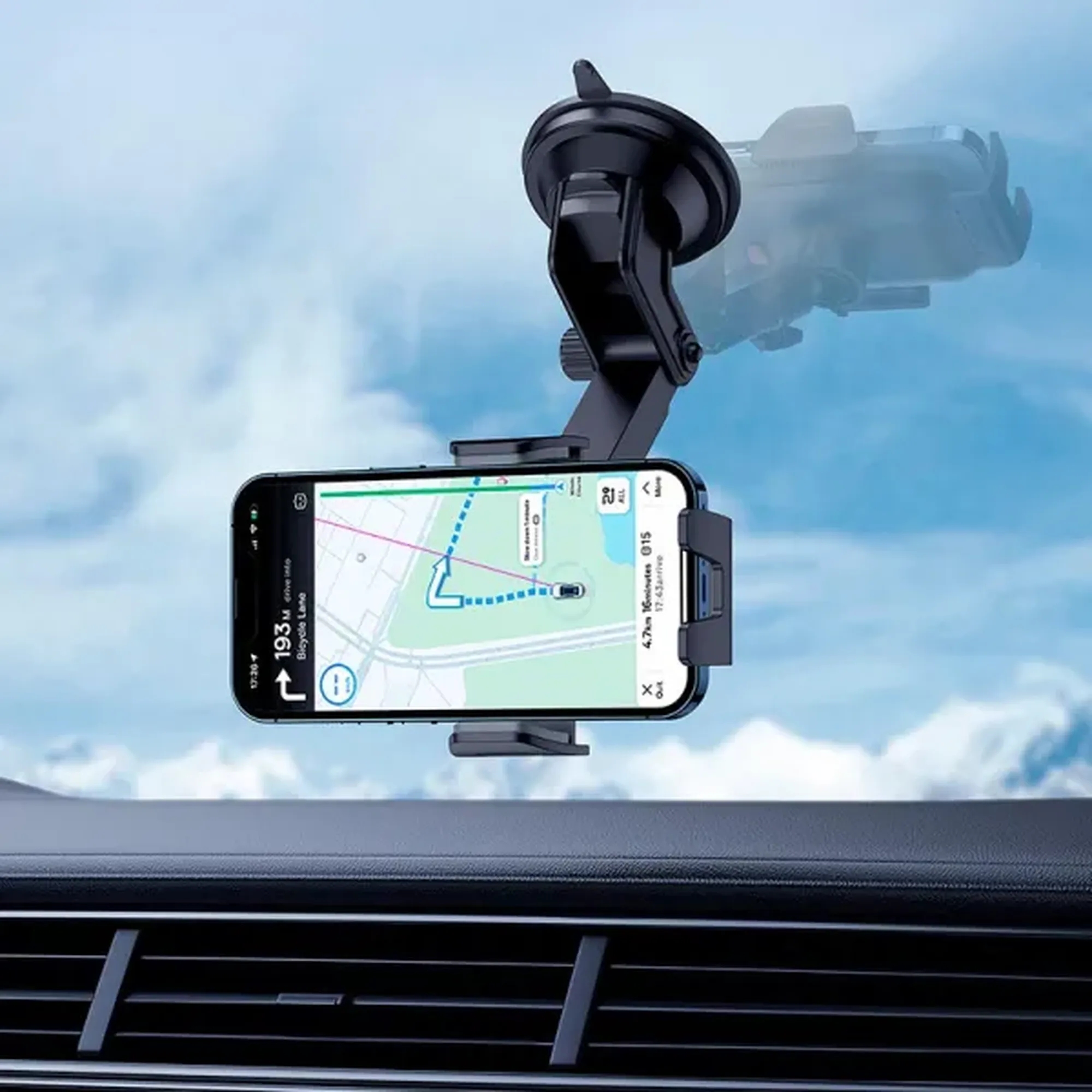 Купити Автотримач Baseus UltraControl Go Series Clamp-Type Phone Holder (Suction Cup Version) (C40361600111-00) - фото 15