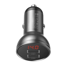 Купить Автомобильное зарядное устройство Baseus Digital Display Series Car Charger 24W (CCBX-0G) - фото 3