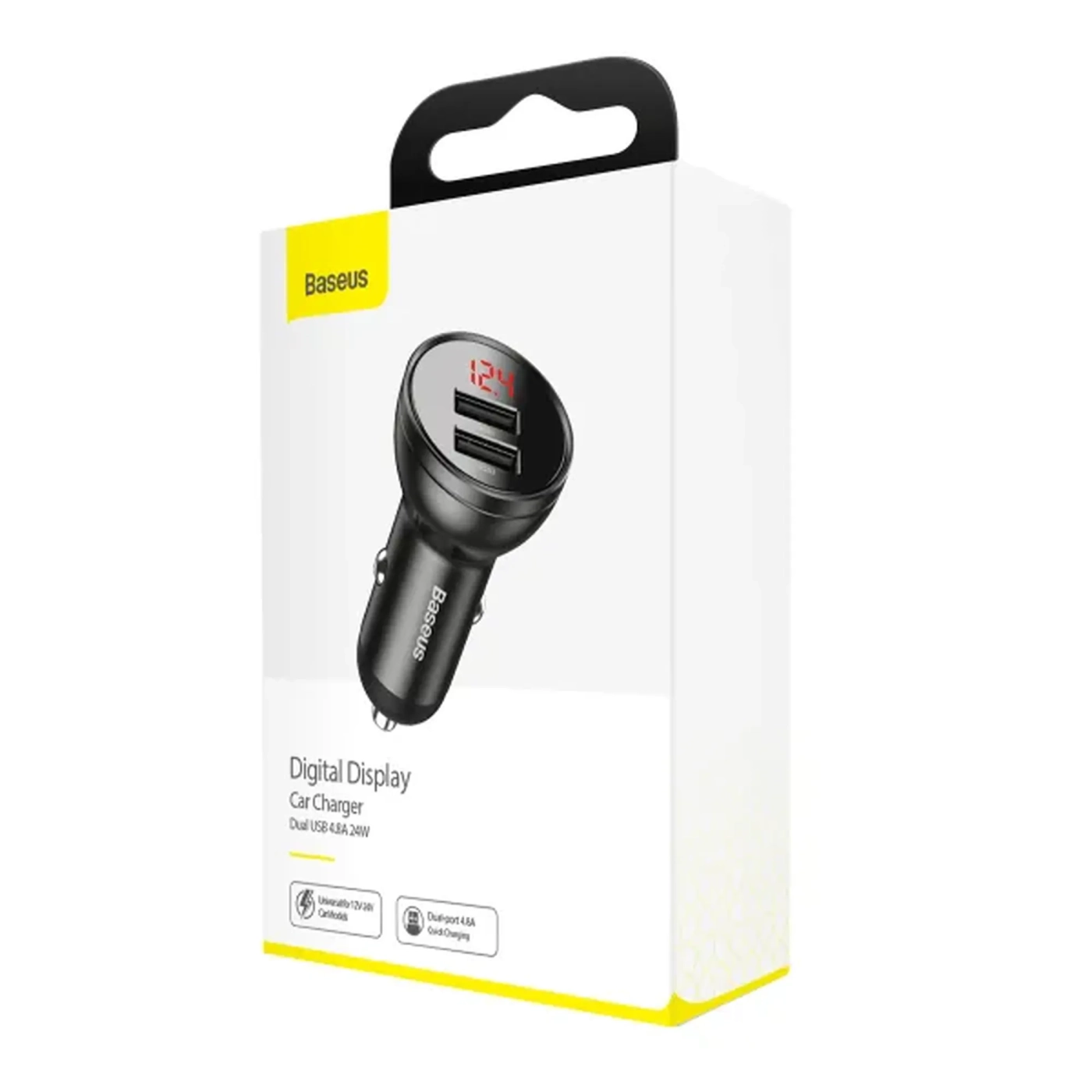 Купить Автомобильное зарядное устройство Baseus Digital Display Series Car Charger 24W (CCBX-0G) - фото 6