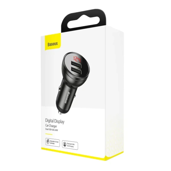 Купить Автомобильное зарядное устройство Baseus Digital Display Series Car Charger 24W (CCBX-0G) - фото 6