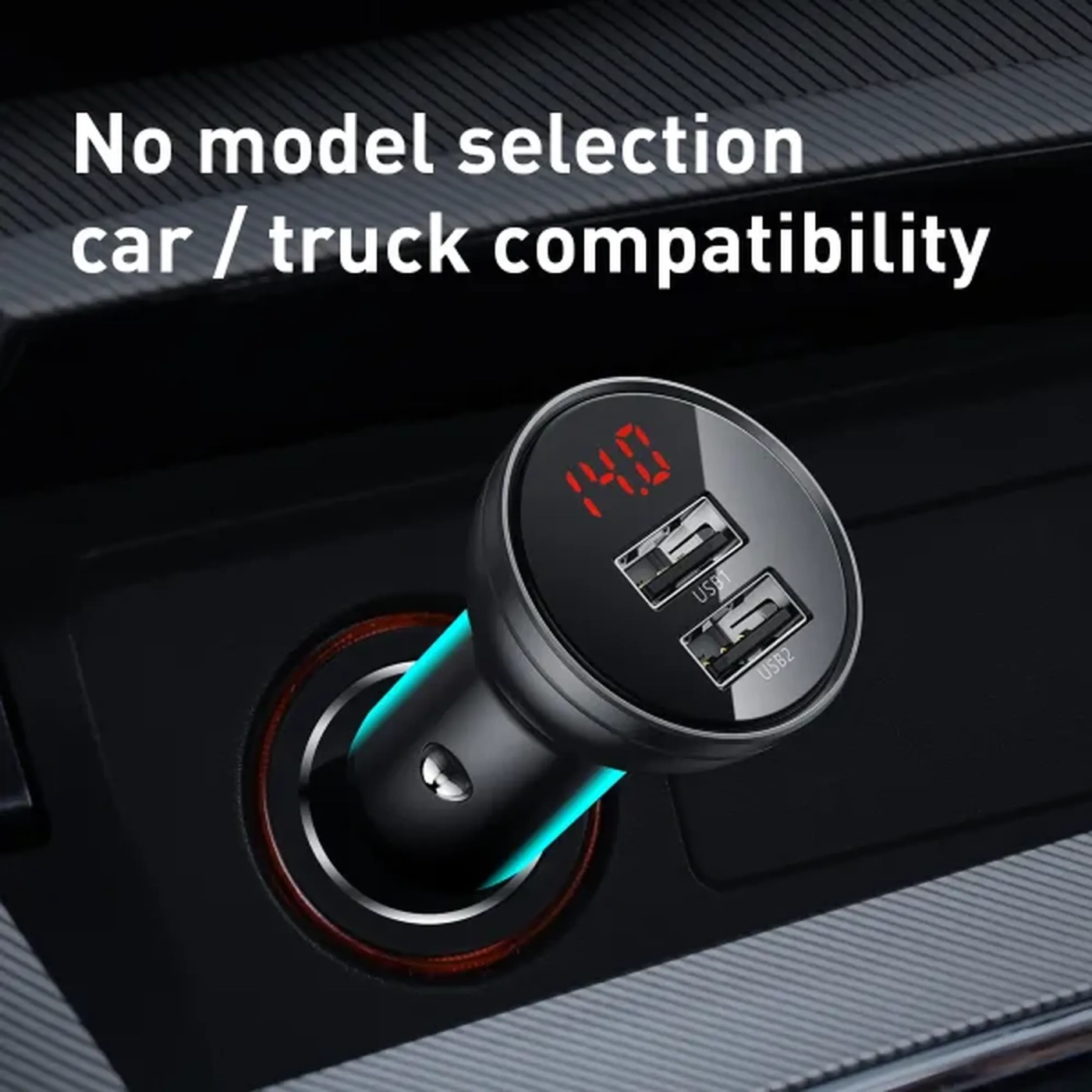 Купить Автомобильное зарядное устройство Baseus Digital Display Series Car Charger 24W (CCBX-0G) - фото 12