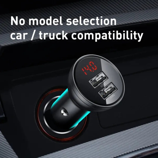 Купить Автомобильное зарядное устройство Baseus Digital Display Series Car Charger 24W (CCBX-0G) - фото 12