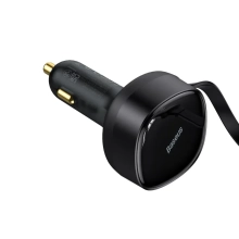 Купить Автомобильное зарядное устройство Baseus Enjoyment Retractable 2-in-1 Car Charger (CGTX000001) - фото 4