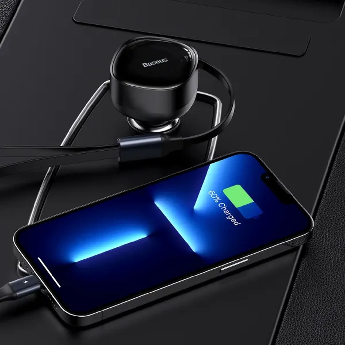 Купить Автомобильное зарядное устройство Baseus Enjoyment Retractable 2-in-1 Car Charger (CGTX000001) - фото 13