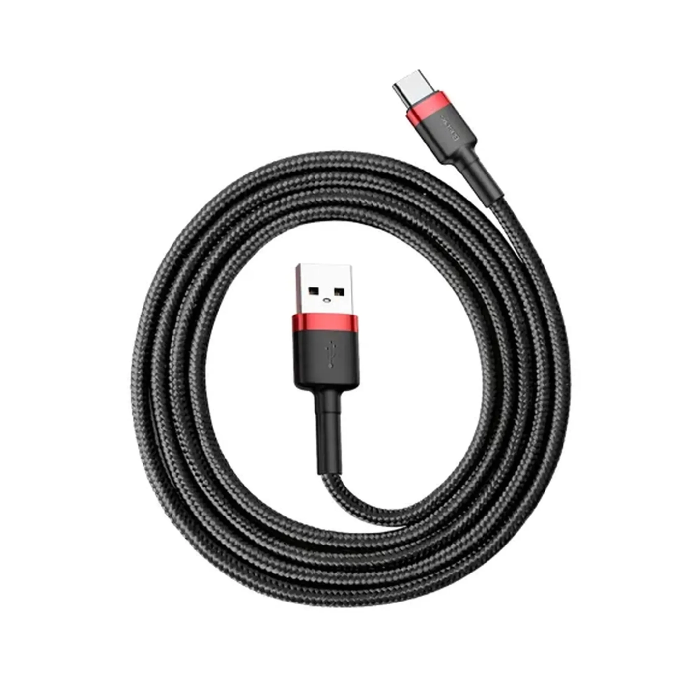 Купить Кабель Baseus Cafule USB - USB-C 3A 1m Red/Black (CATKLF-B91) - фото 4