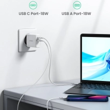 Купить Зарядное устройство UGREEN CD170 38W 2xUSB (USB-A+USB-C) White (UGR-60468_) - фото 5