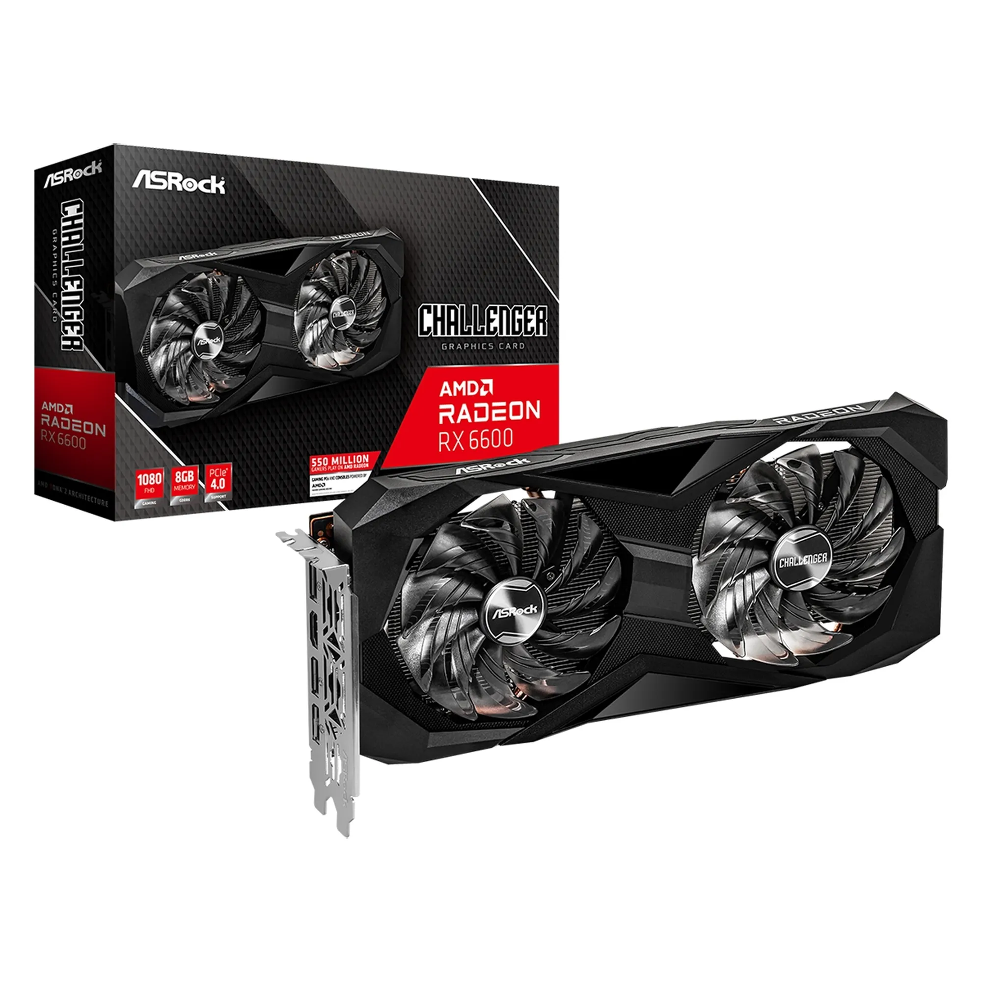 Купить Видеокарта ASRock Radeon RX 6600 Challenger D 8G (RX6600 CLD 8G) - фото 5