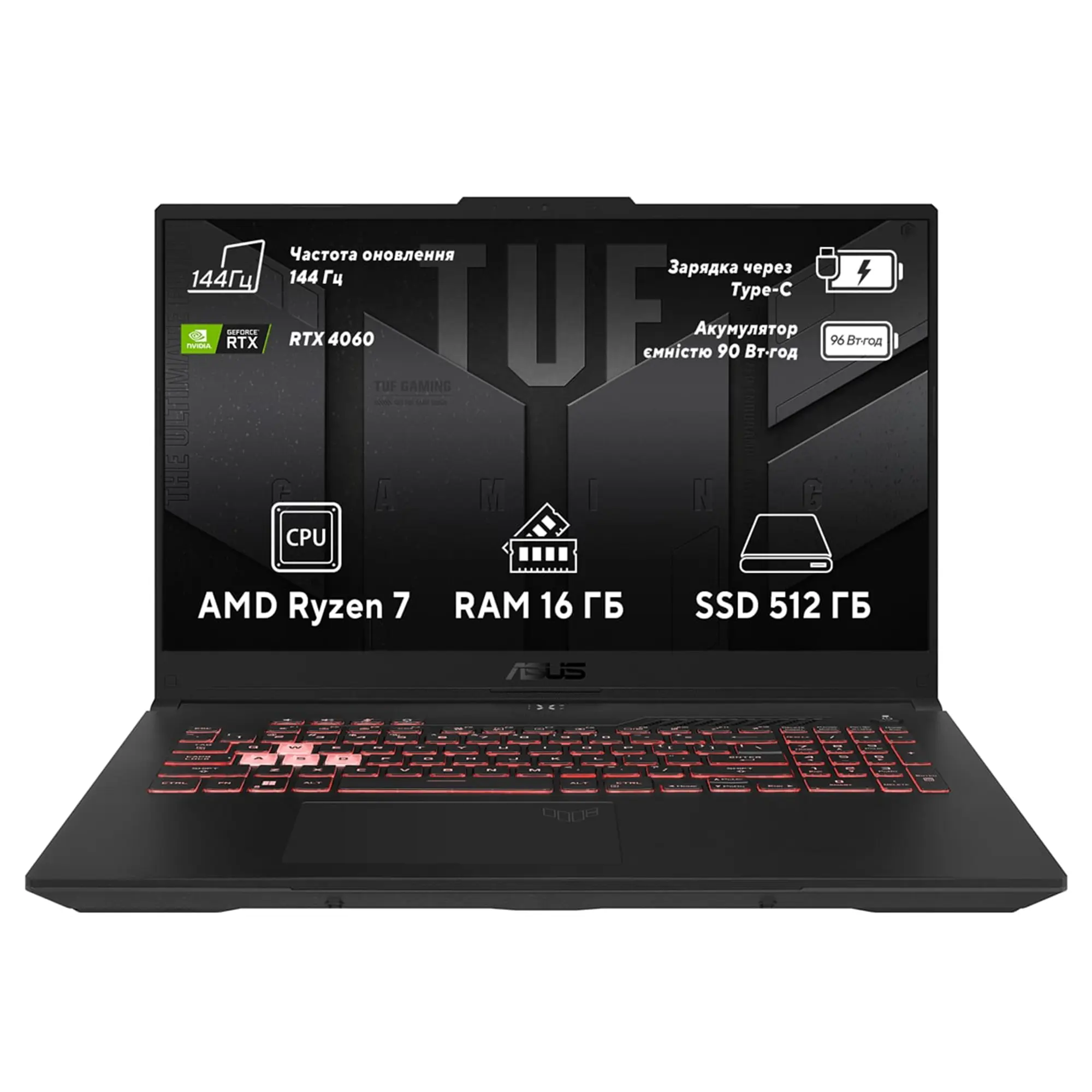 Купити Ноутбук Asus TUF Gaming A17 (2023) FA707NVR-HX009 (90NR0JJ5-M000C0) - фото 1