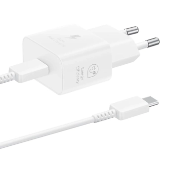 Купить Зарядное устройство Samsung 25W USB-С кабель USB-C 1m White (EP-T2510XWEGEU) - фото 1