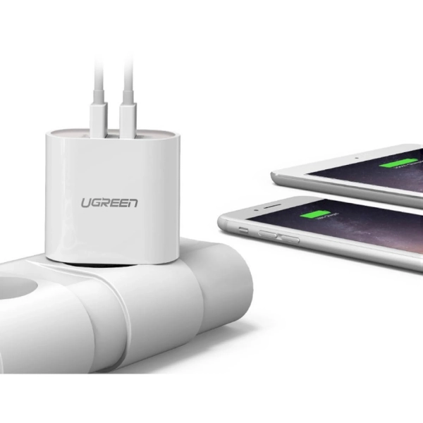 Купить Зарядное устройство UGREEN CD104 2xUSB 3.4A White (UGR-20384_) - фото 3