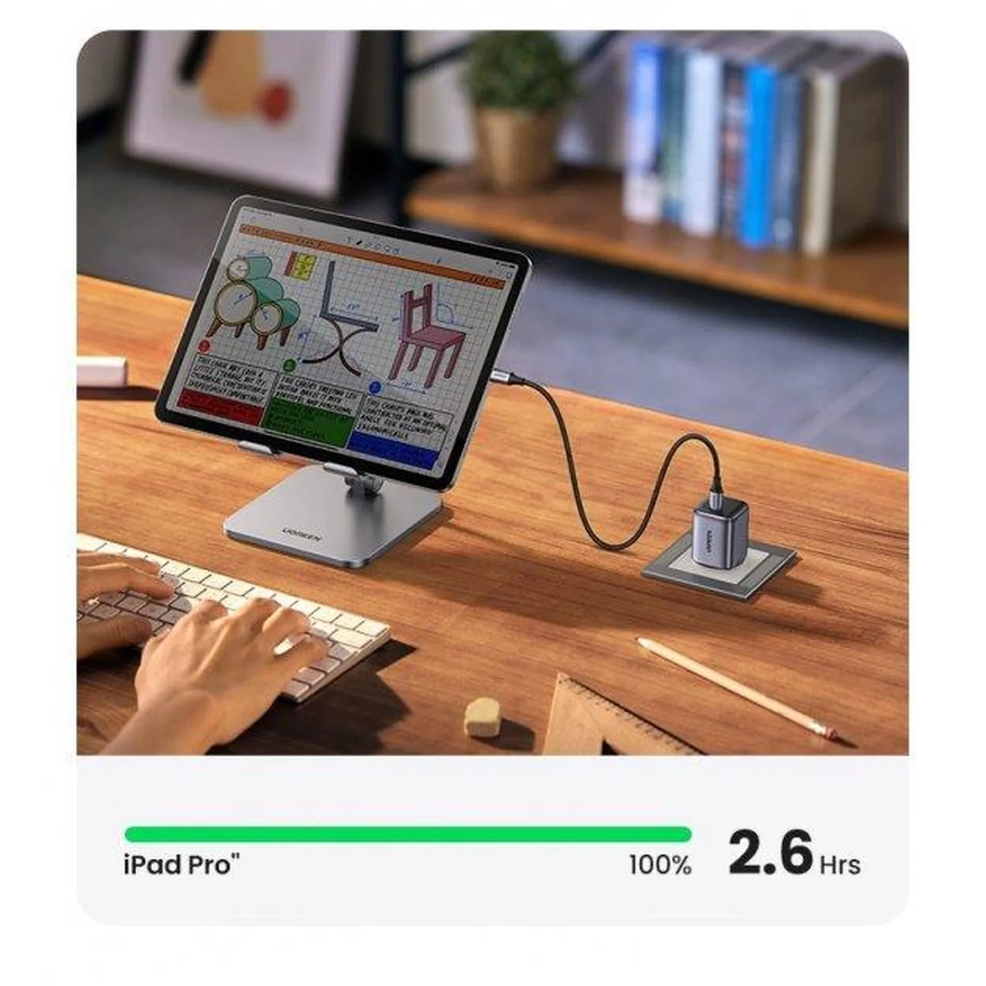 Купить Зарядное устройство UGREEN CD318 Nexode Mini 20W USB-C PD Dark Grey (UGR-90664_) - фото 6