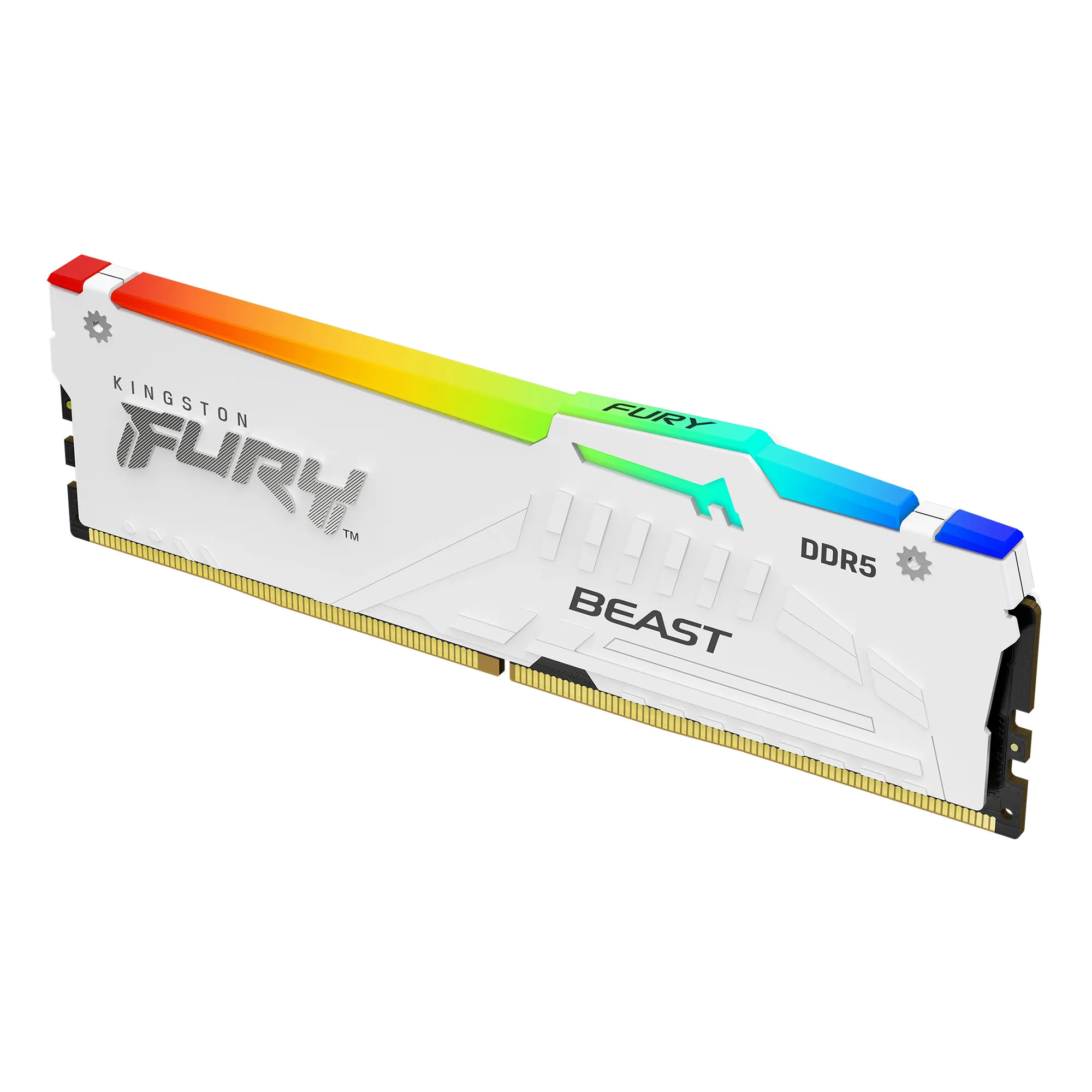 Купить Модуль памяти Kingston FURY Beast White RGB DDR5-6000 16GB (KF560C30BWEA-16) - фото 1