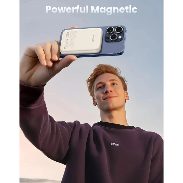 Купить Павербанк УМБ Ugreen PB561 10000mAh 20W Magnetic Wireless Beige (25208) - фото 2