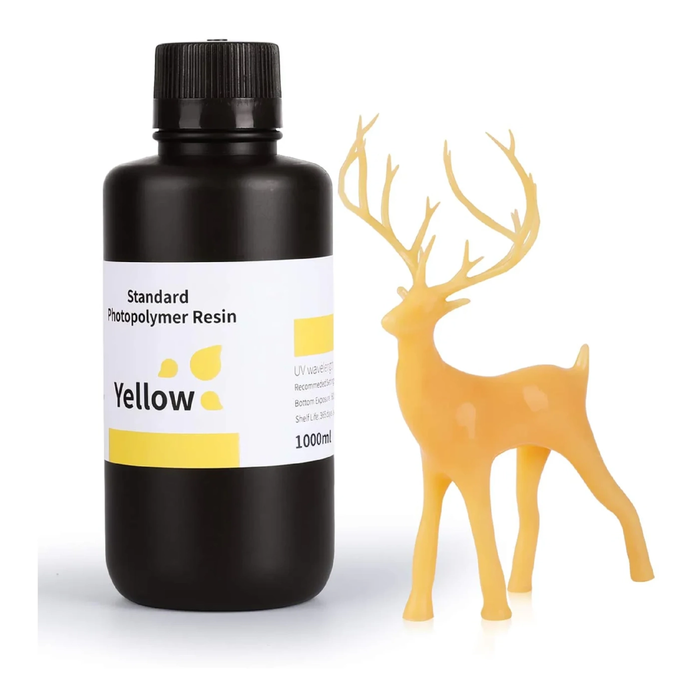 Купити Фотополімерна смола ELEGOO Standard Resin 1кг, жовта (50.103.0014) - фото 1