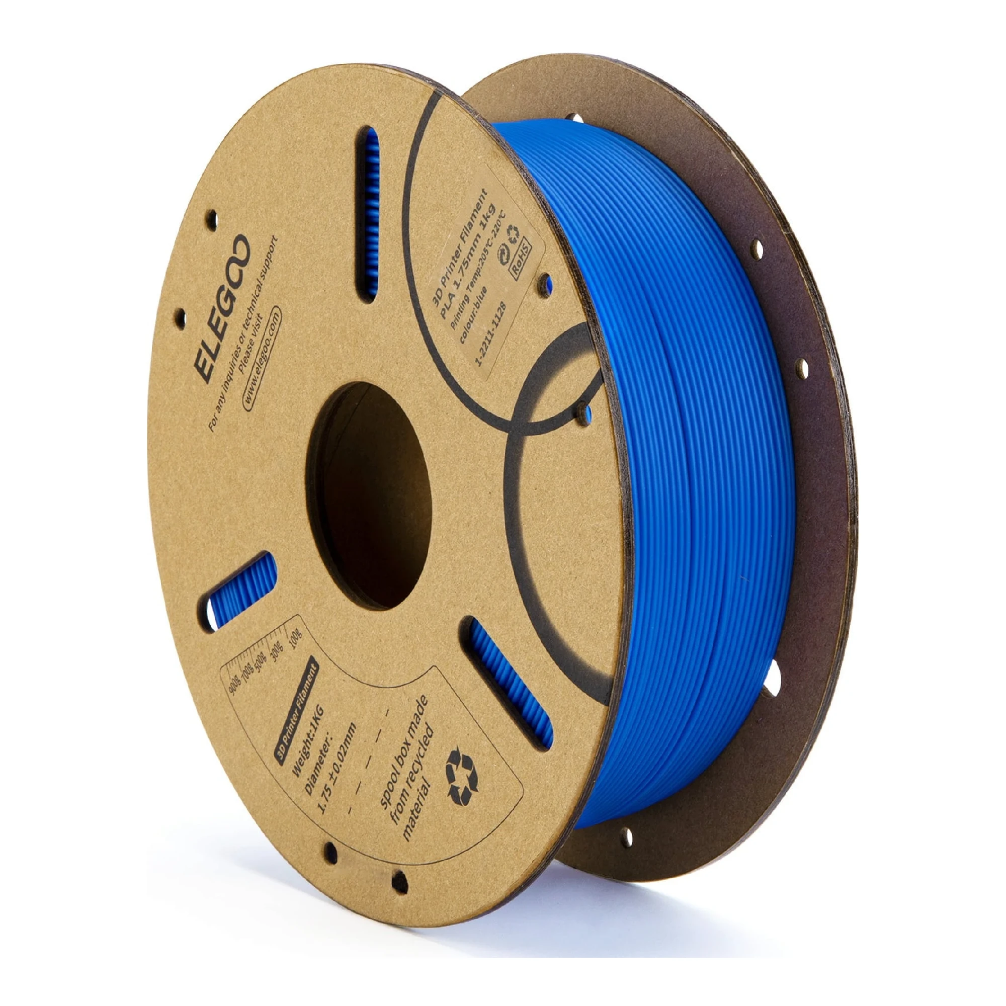 Купити PLA Filament (пластик) для 3D принтера ELEGOO 1кг, 1.75мм, темно-синій (50.203.0068) - фото 1