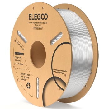 PLA Filament (пластик) для 3D принтера ELEGOO 1кг, 1.75мм, прозорий (50.203.0514) - фото 0