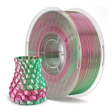 Купити PLA Filament (пластик) для 3D принтера ELEGOO шовковий блиск 1кг, 1.75мм, зелено-червоний (50.203.0090) - фото 2