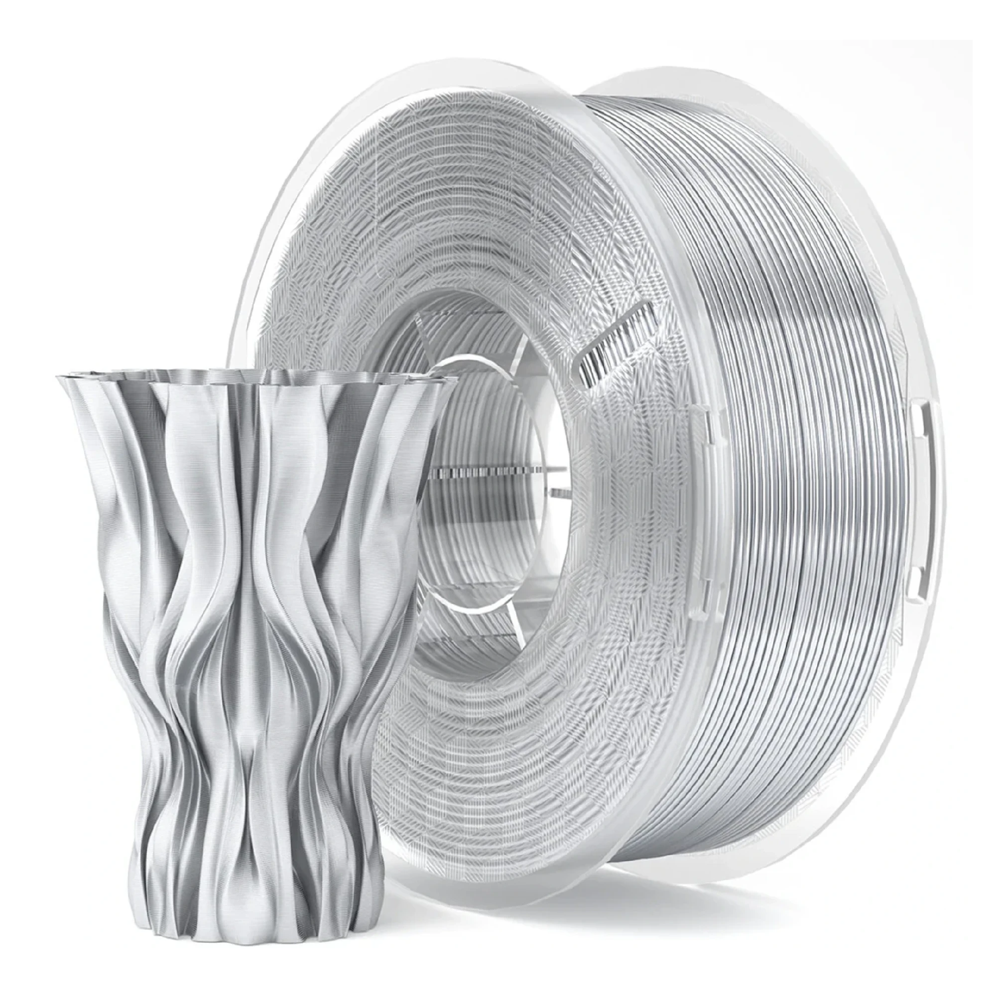 Купить PLA Filament (пластик) для 3D принтера ELEGOO шелковый блеск 1кг, 1.75мм, серебристый (50.203.0111) - фото 2