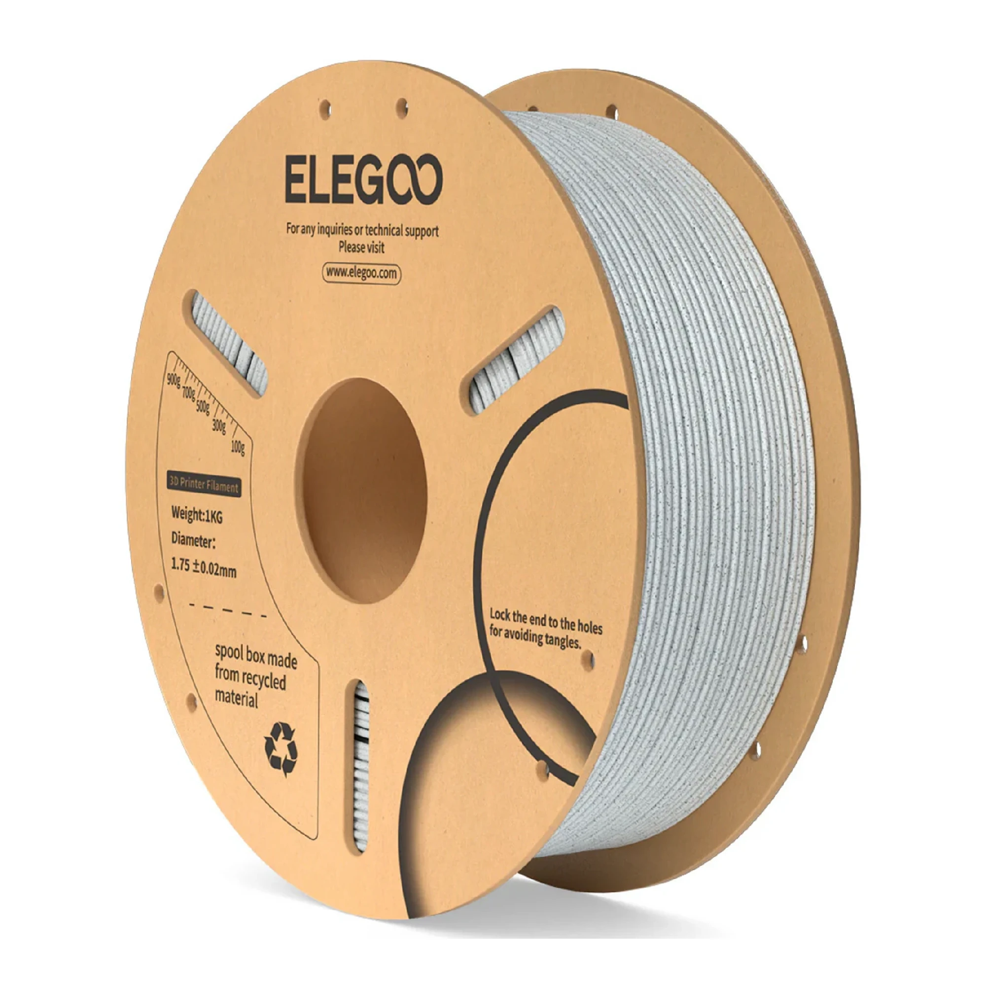 Купити PLA Filament (пластик) для 3D принтера ELEGOO 1кг, 1.75мм, мармуровий (50.203.0113) - фото 1