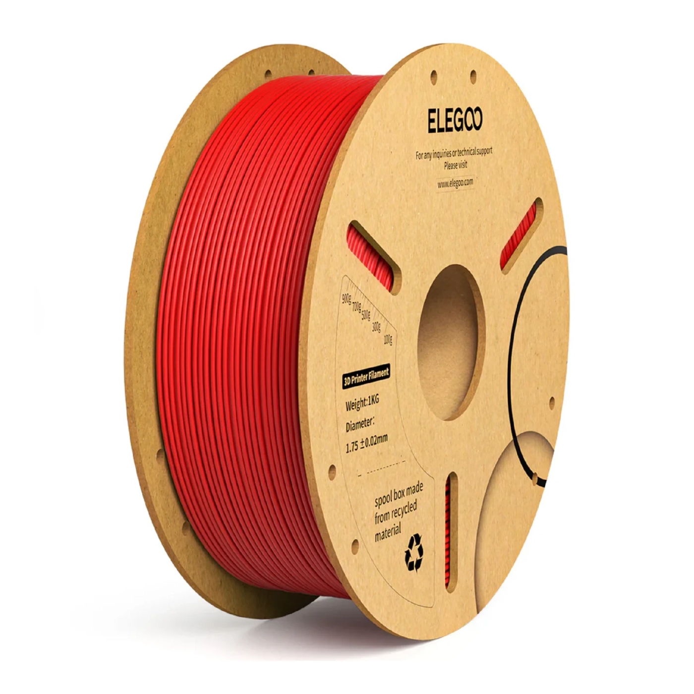 Купити PLA Plus Filament (пластик) для 3D принтера CREALITY 1кг, 1.75мм, червоний (50.203.0053) - фото 1