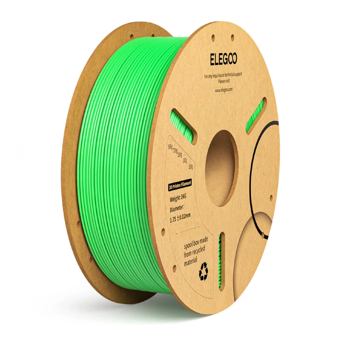 Купити PLA Plus Filament (пластик) для 3D принтера CREALITY 1кг, 1.75мм, світло-зелений (50.203.0071) - фото 1