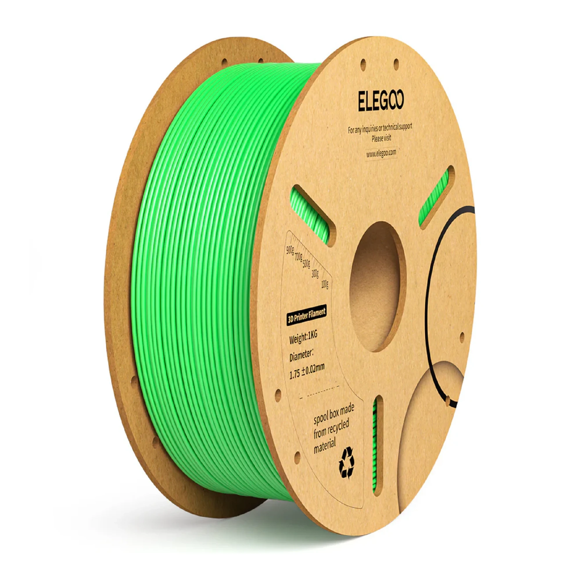 Купити PLA Plus Filament (пластик) для 3D принтера CREALITY 1кг, 1.75мм, світло-зелений (50.203.0071) - фото 1