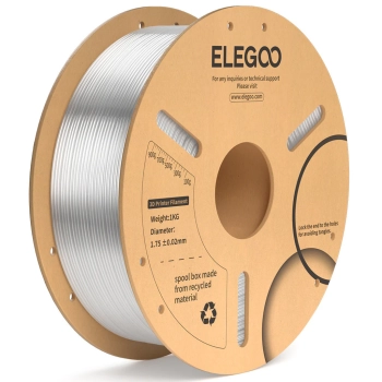 PLA Plus Filament (пластик) для 3D принтера ELEGOO 1кг, 1.75мм, прозорий (50.203.0518) - фото 0
