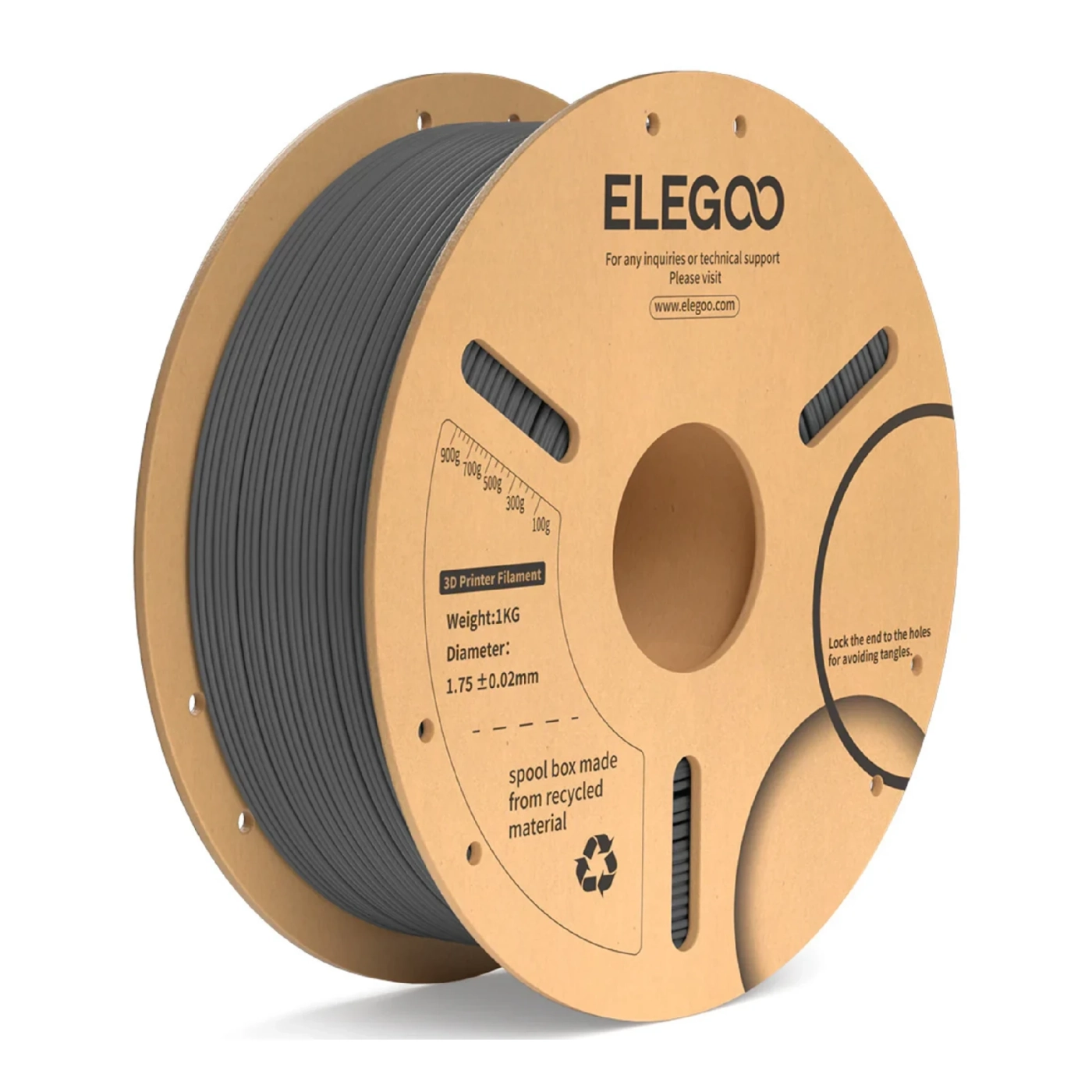 Купити PLA Plus Filament (пластик) для 3D принтера CREALITY 1кг, 1.75мм, космічний сірий (50.203.0163) - фото 1