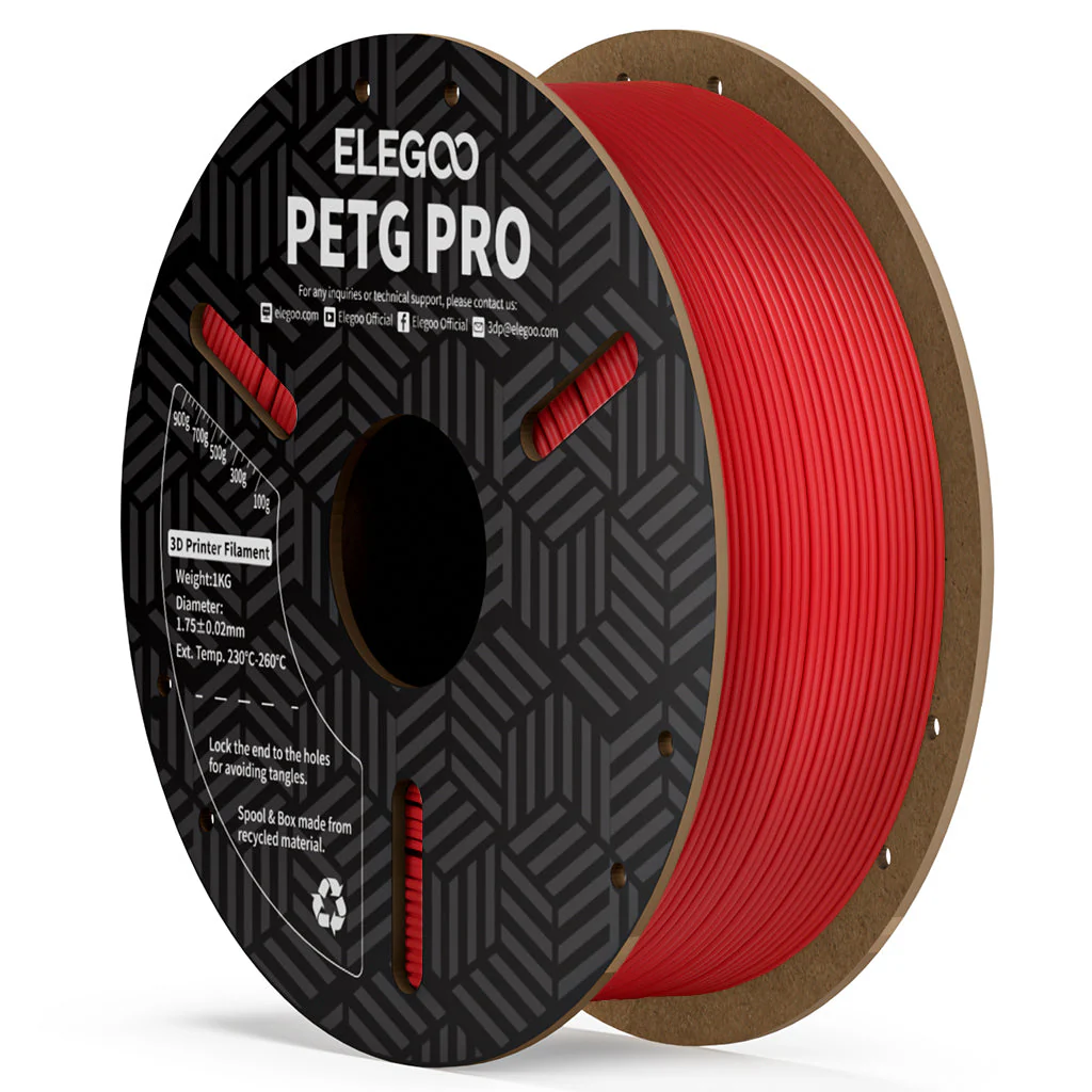 PETG PRO Filament (пластик) для 3D принтера ELEGOO 1кг, 1.75мм, червоний (50.203.0264) - фото 1