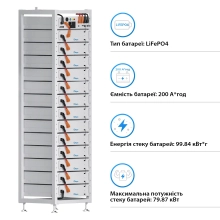 Купить Блок батарей Deye BOS-A13 99.84kW 499.2V 200AhLiFePO4 HVB1000V RACK - фото 2