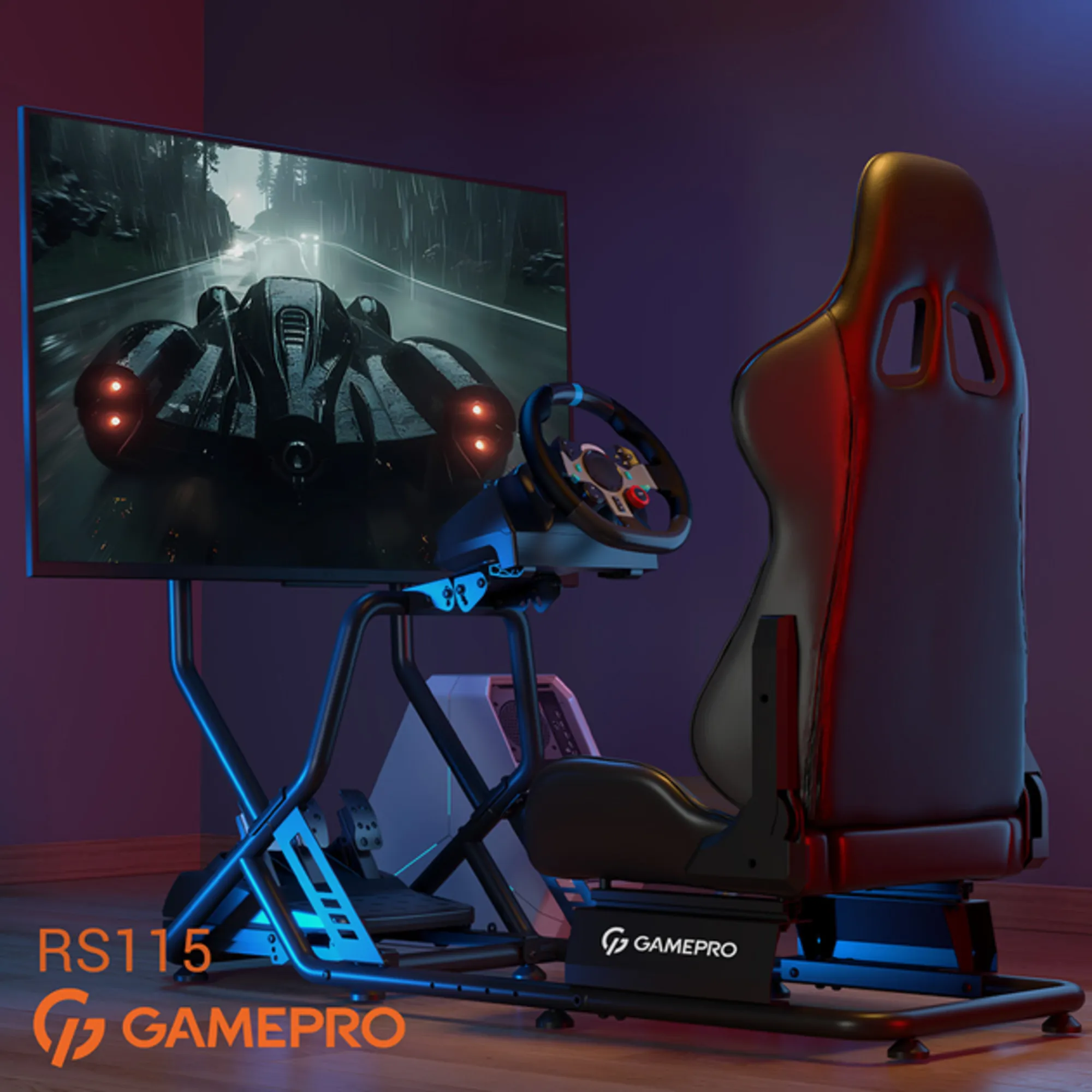 Купить Кресло для геймеров кокпит Gamepro RS115 Black - фото 6