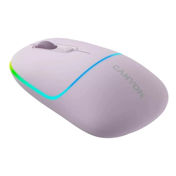 Купить Мышь Canyon MW-22 Dual Band RGB Wireless Pearl Rose (CNS-CMSW22PR) - фото 2