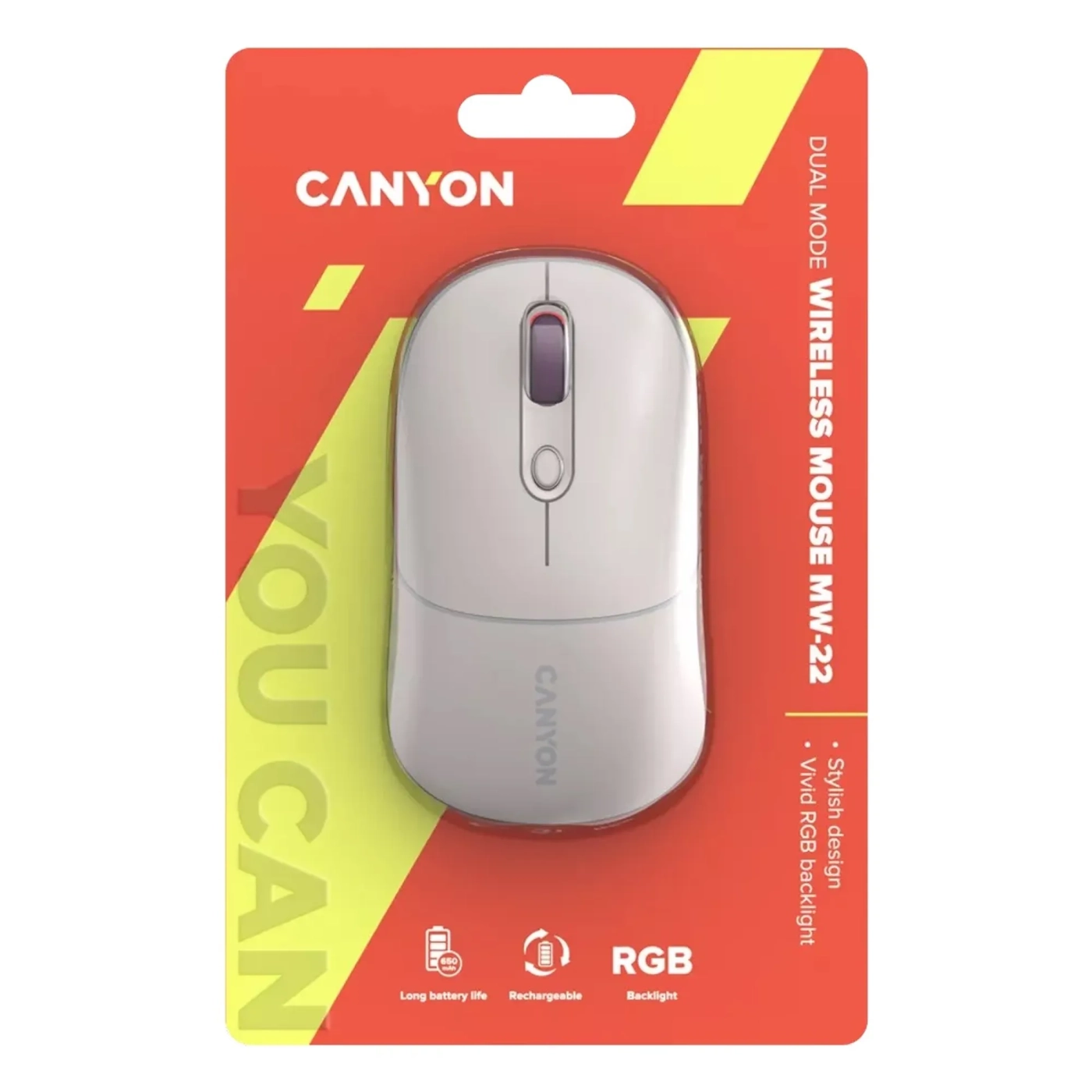 Купити Миша Canyon MW-22 Dual Band RGB Wireless Rice (CNS-CMSW22RC) - фото 6