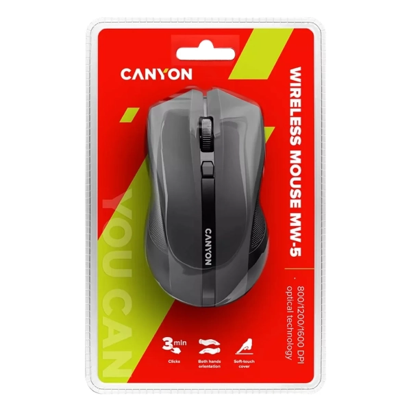Купити Миша Canyon MW-5 Wireless Black (CNE-CMSW05B) - фото 4
