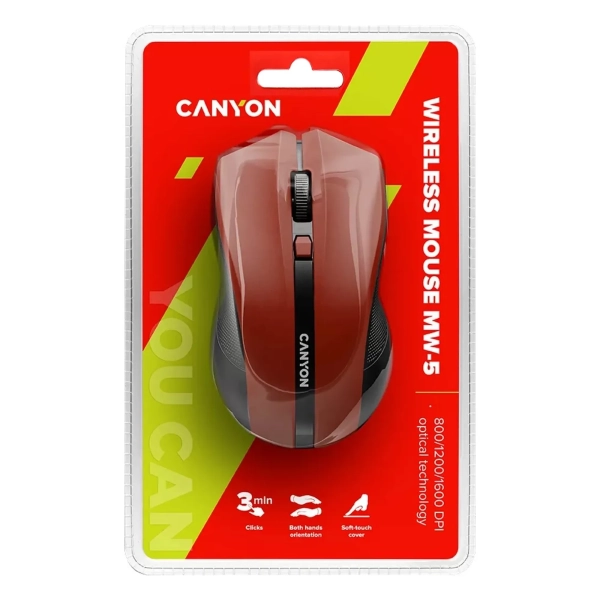 Купити Миша Canyon MW-5 Wireless Red (CNE-CMSW05R) - фото 5