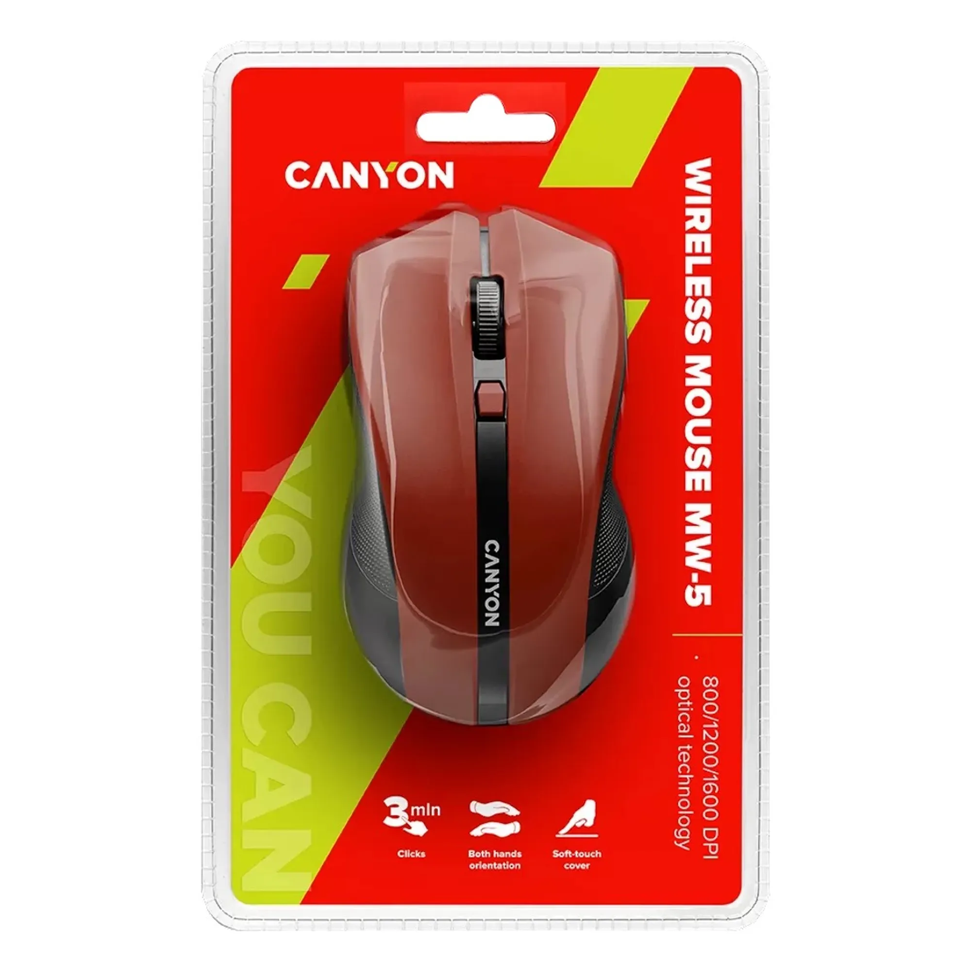 Купити Миша Canyon MW-5 Wireless Red (CNE-CMSW05R) - фото 5