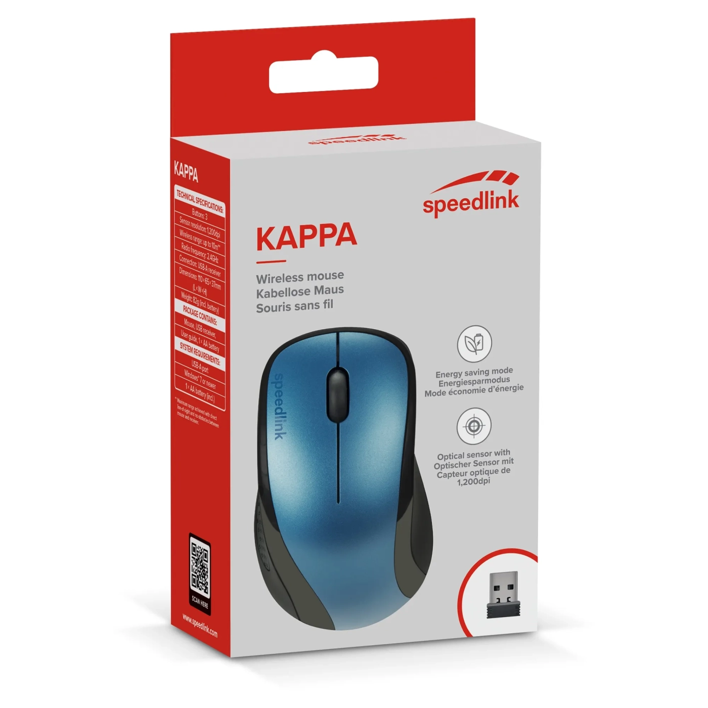 Купити Миша Speedlink Kappa Wireless Blue (SL-630011-BE) - фото 3