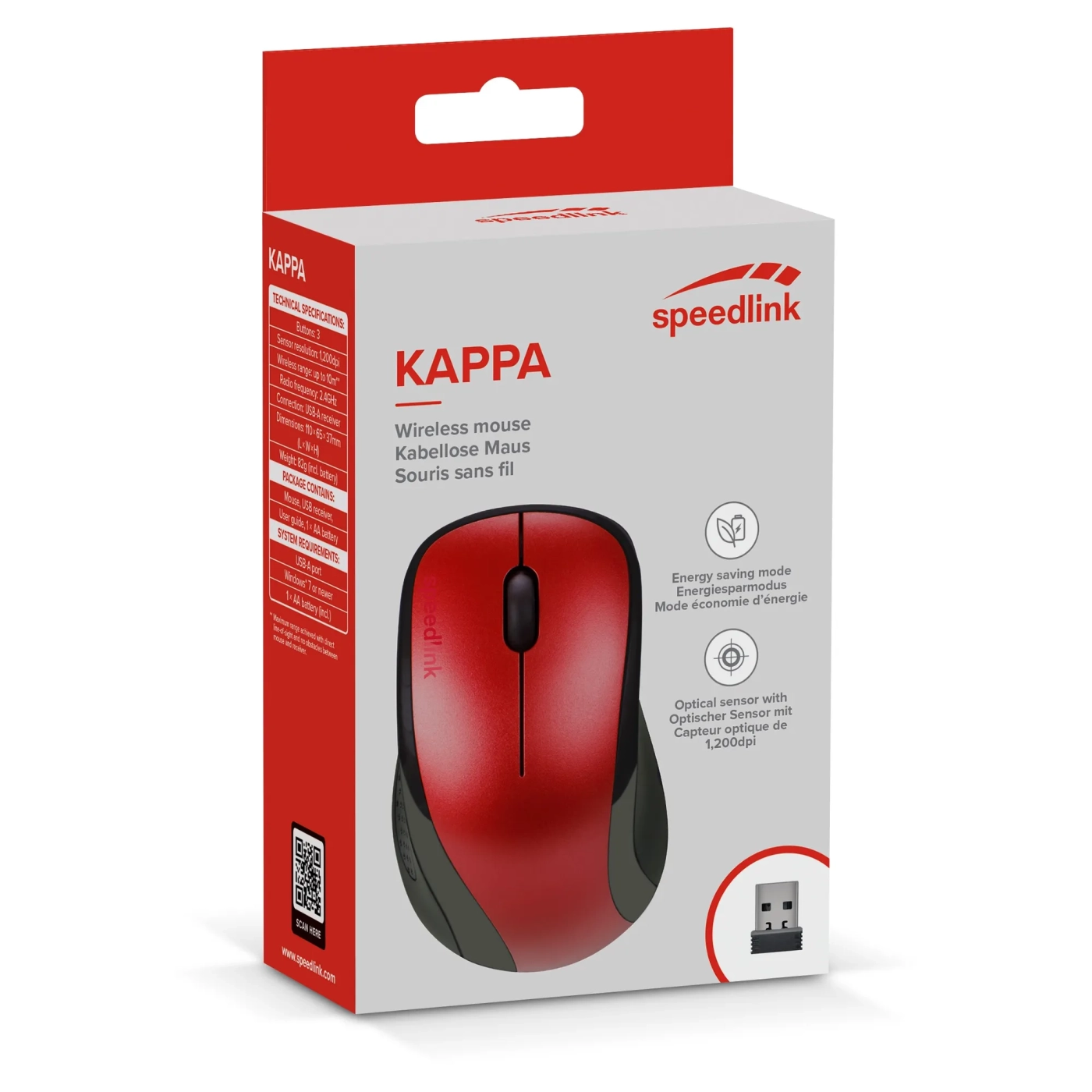 Купить Мышь Speedlink Kappa Wireless Red (SL-630011-RD) - фото 3
