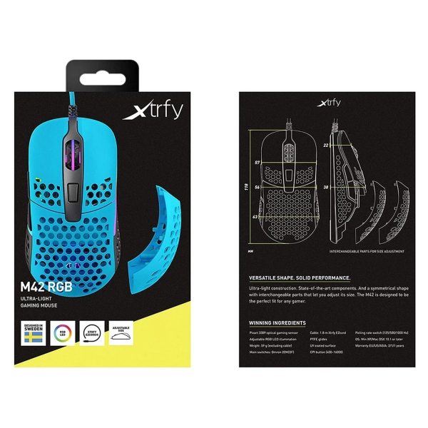 Купити Миша Xtrfy M42 RGB Miami Blue (XG-M42-RGB-BLUE) - фото 6
