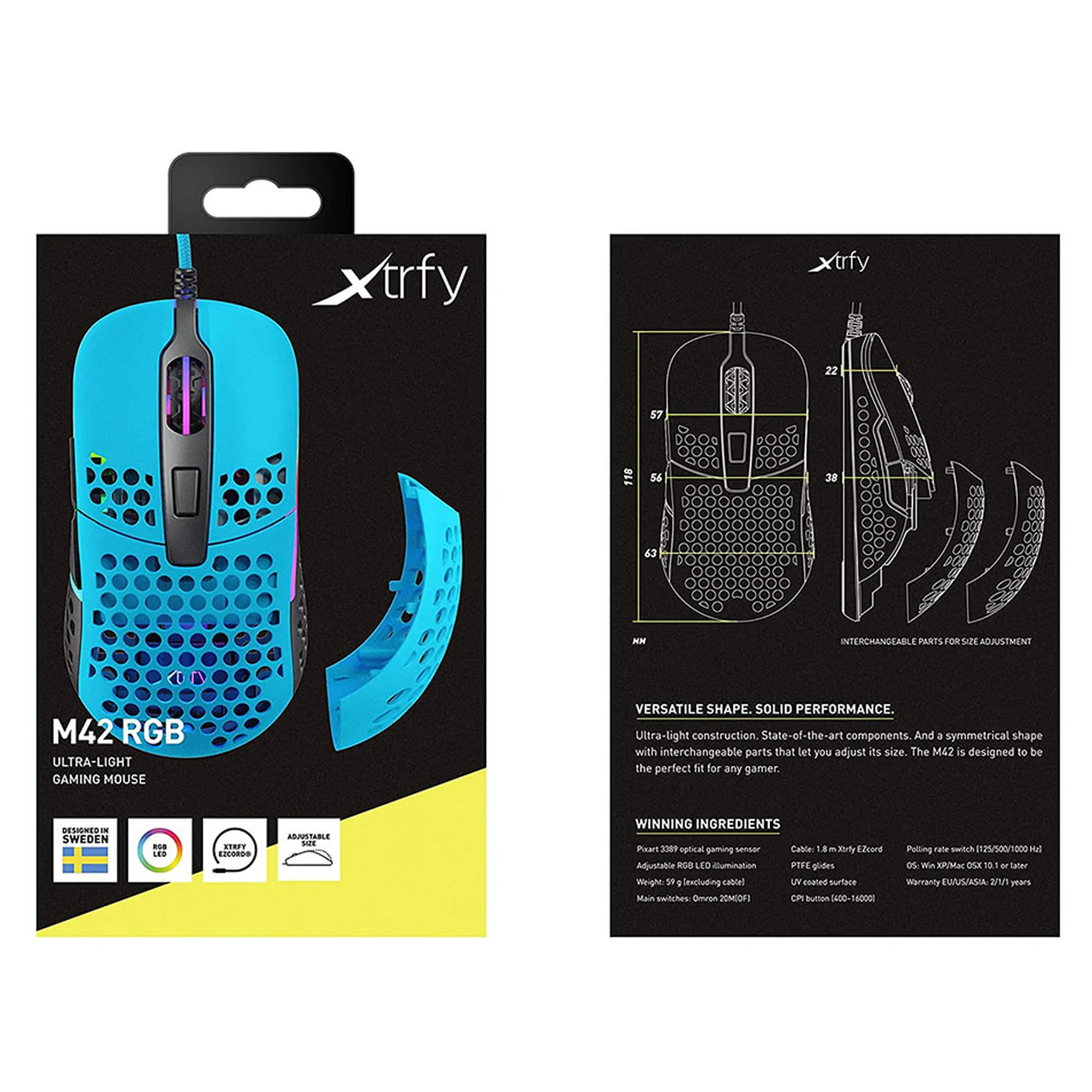 Купити Миша Xtrfy M42 RGB Miami Blue (XG-M42-RGB-BLUE) - фото 6