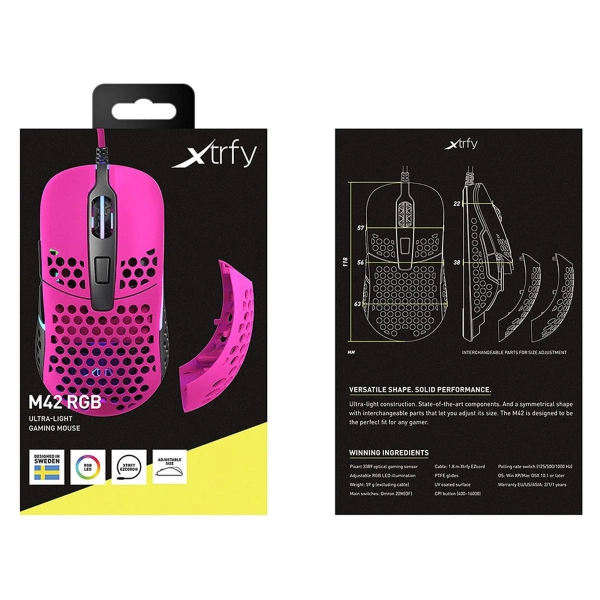 Купити Миша Xtrfy M42 RGB Pink (XG-M42-RGB-PINK) - фото 6