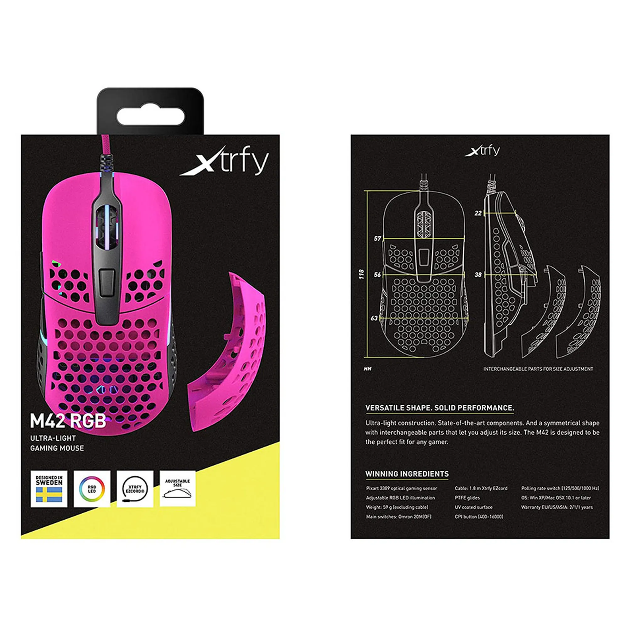 Купити Миша Xtrfy M42 RGB Pink (XG-M42-RGB-PINK) - фото 6