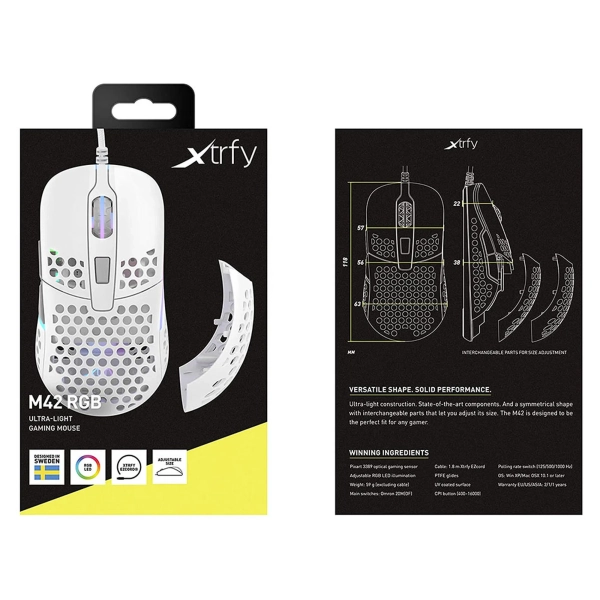 Купити Миша Xtrfy M42 RGB White (XG-M42-RGB-WHITE) - фото 7