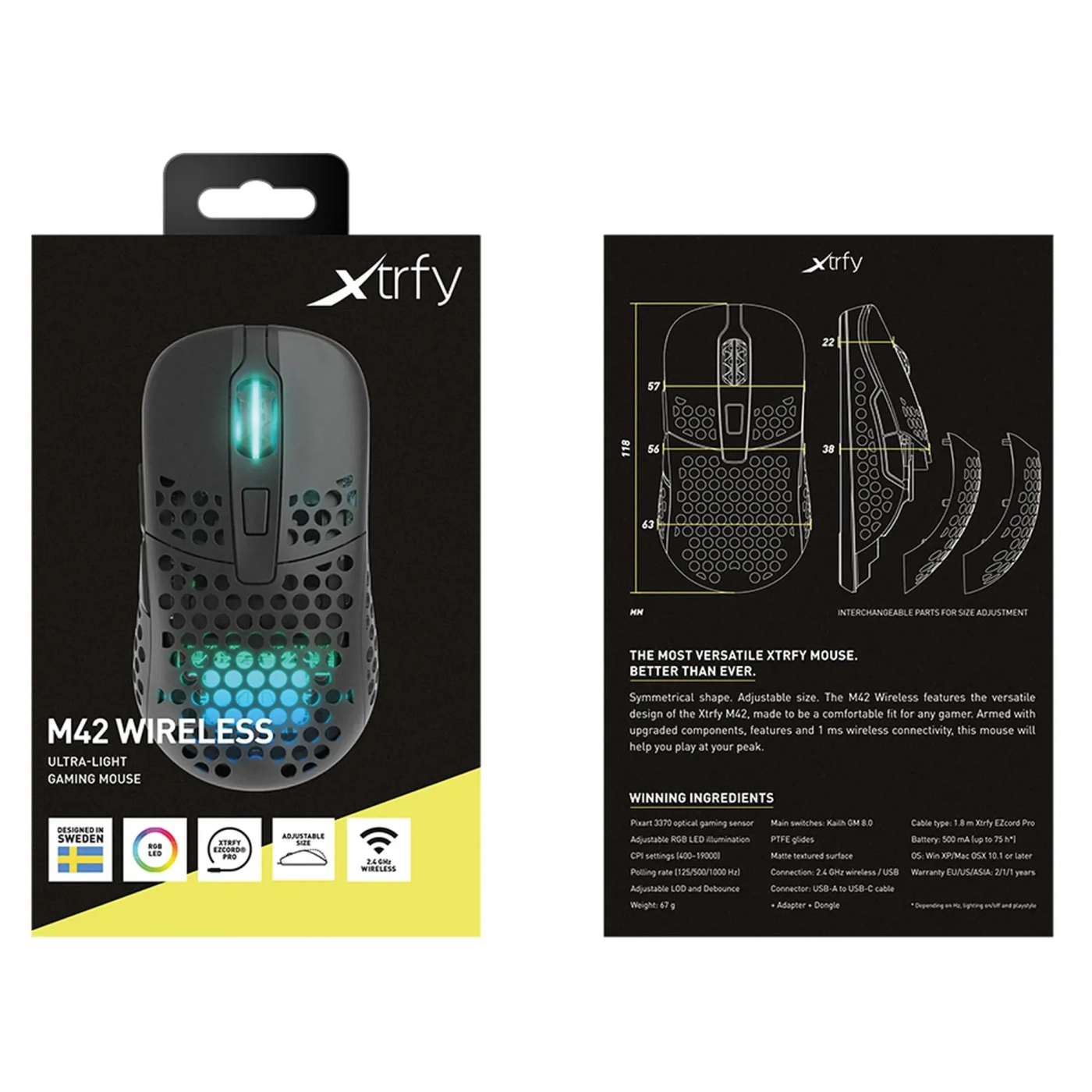 Купити Миша Xtrfy M42 RGB Wireless Black (M42W-RGB-BLACK) - фото 9