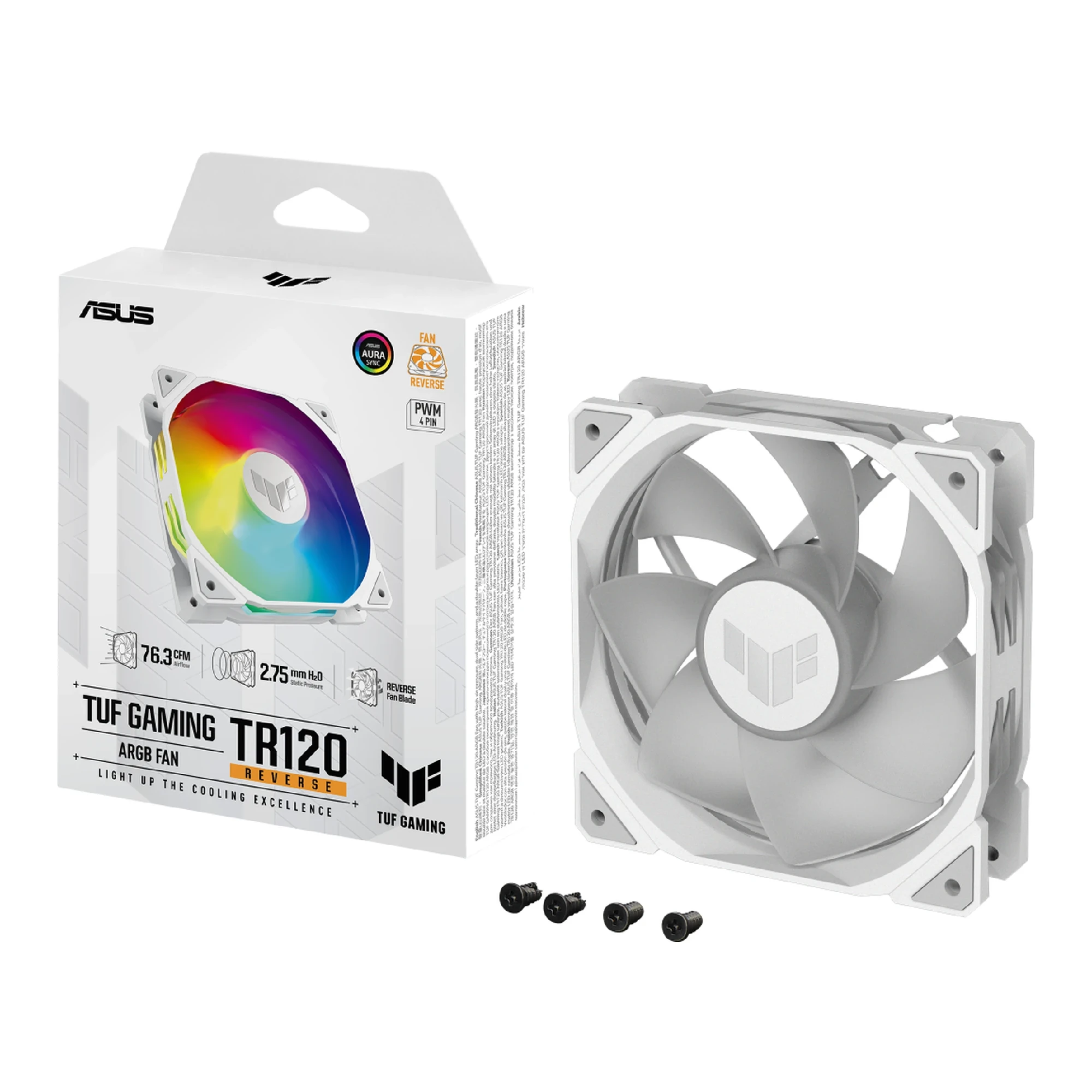 Купити Вентилятор ASUS TUF Gaming TR120 FAN ARGB Reverse White (90DA00D3-B09000) - фото 7