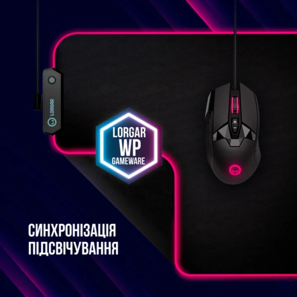 Купить Игровая поверхность Lorgar Steller 913 RGB USB Black (LRG-GMP913) - фото 9