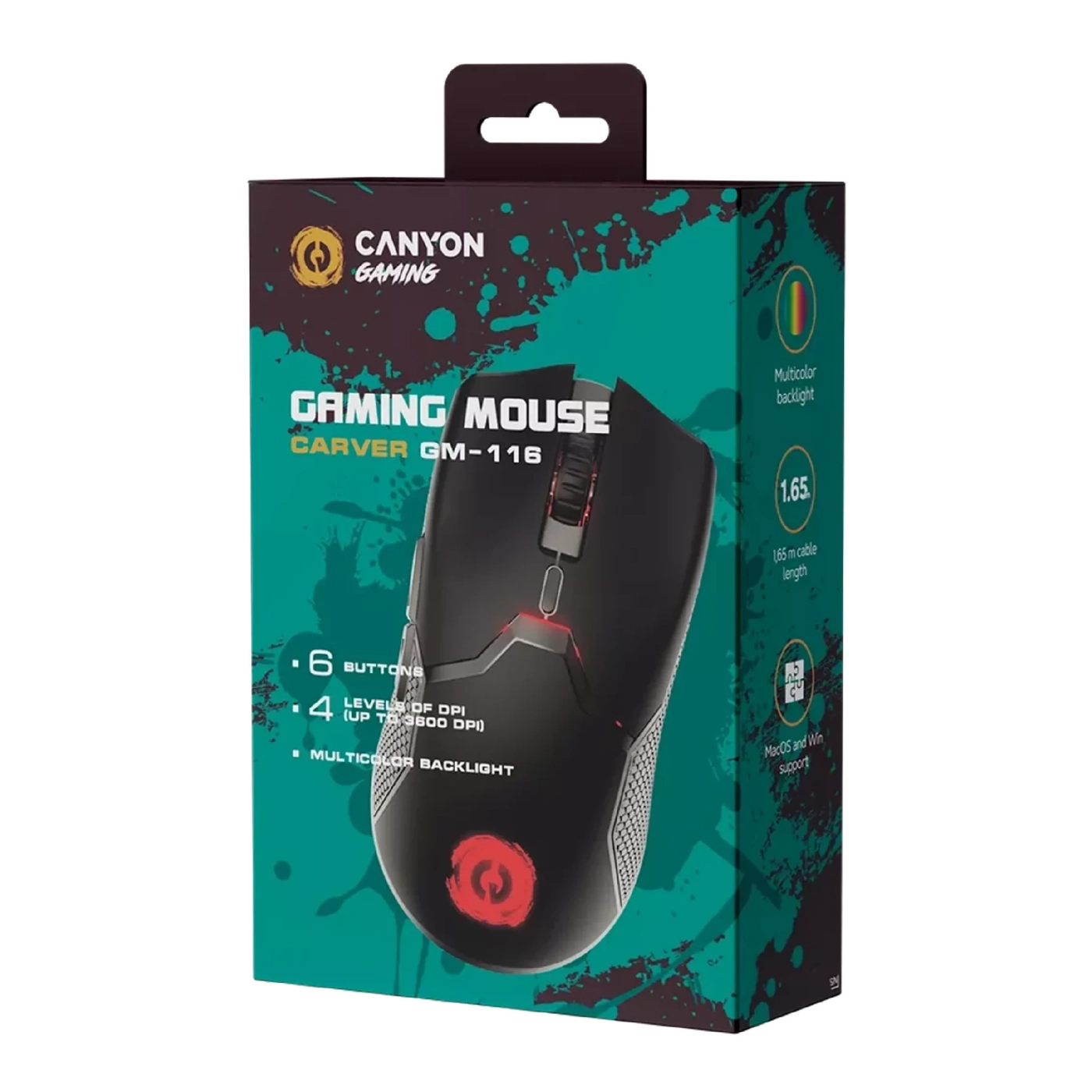Купити Мишка Canyon GM-116 Carver USB Black (CND-SGM116) - фото 6