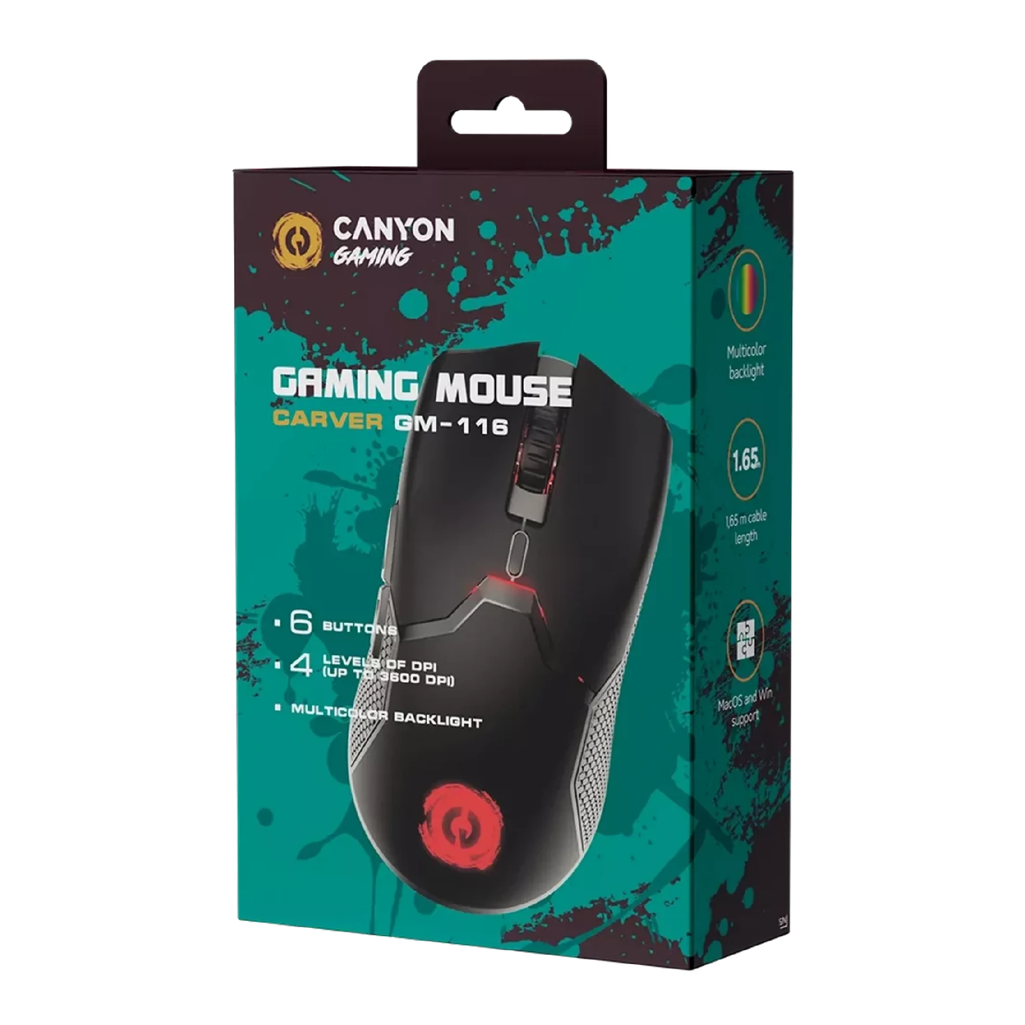 Купити Мишка Canyon GM-116 Carver USB Black (CND-SGM116) - фото 6